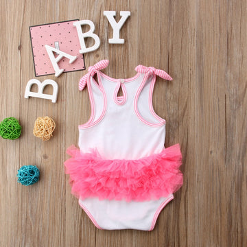 Baby Girl Pretty Pink Flamingo Bathing Suit
